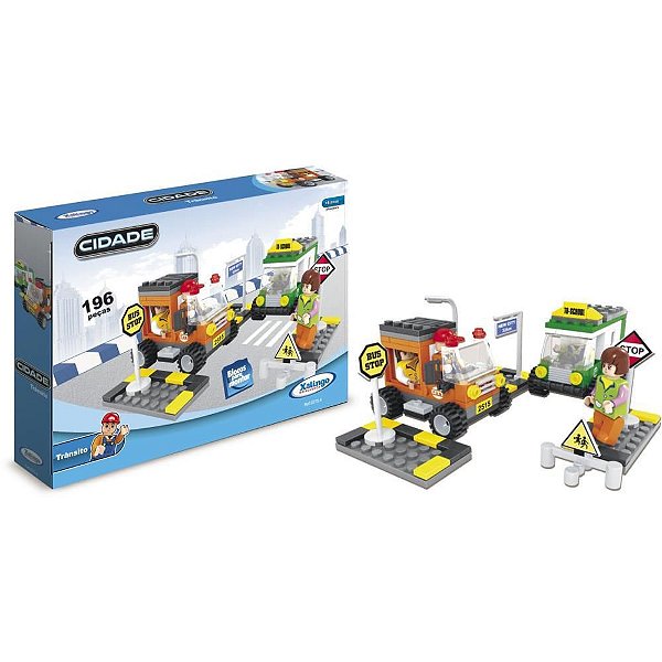 Brinquedo para Montar Cidade Transito 196 PCS