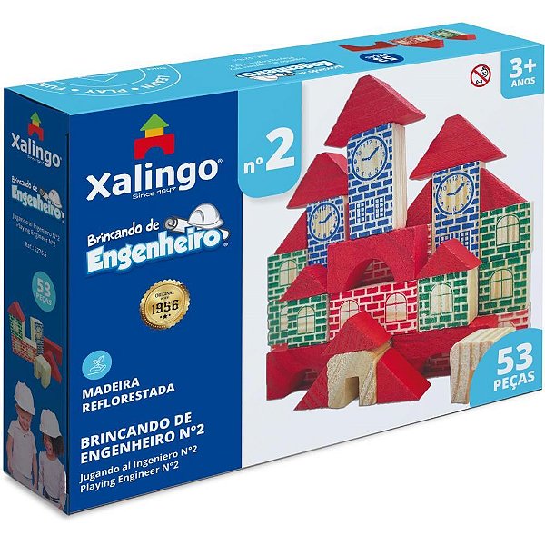 Brinquedo para Montar Brincando de ENGENHEIRO2 53 Peças