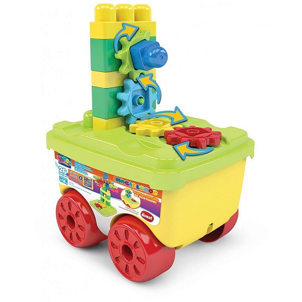 Brinquedo para Montar BOX Engrenagens Blocolândia