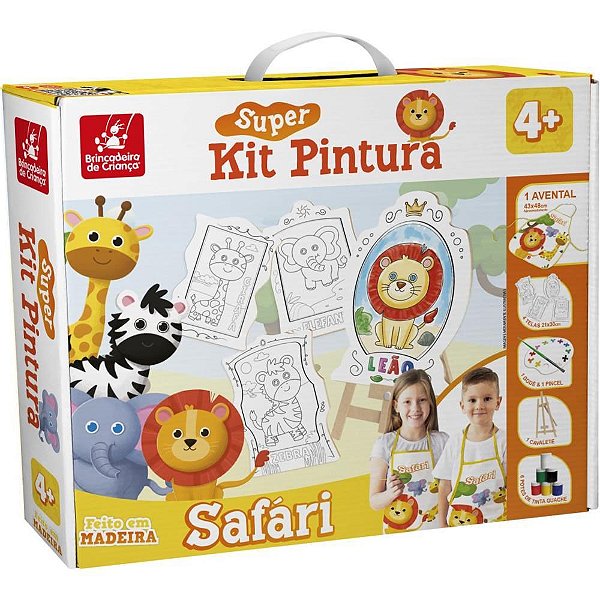 Brinquedo para Colorir Safari Super KIT com 4 Telas