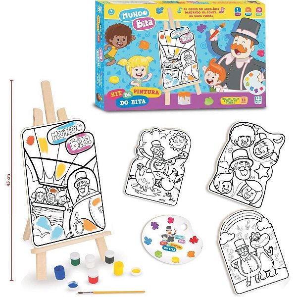 Brinquedo para Colorir Mundo Bita KIT de Pintura