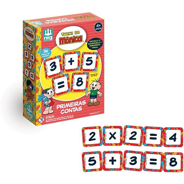 Brinquedo Educativo T da Mônica Primeiras Contas
