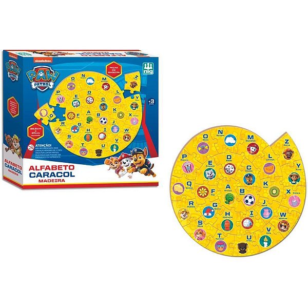 Brinquedo Educativo Patrulha Canina Alfabcaracol