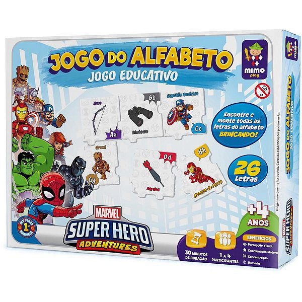 Brinquedo Educativo Marvel Jogo do Alfabeto