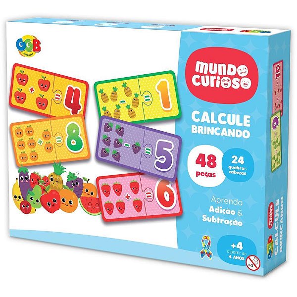 Brinquedo Educativo Calcule Brincando - 48 Peças