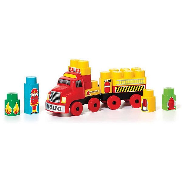 Brinquedo Educativo Bombeirinho BABY LAND 25 Bloco