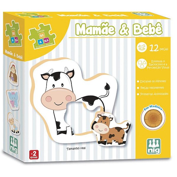 Brinquedo Educativo BE a BA Mamãe e Bebê