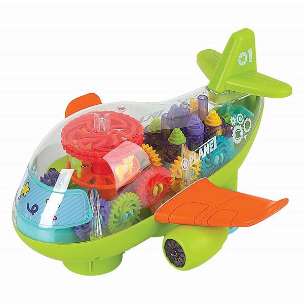 Brinquedo Educativo Avião Bebê Músical com Som e LUZ