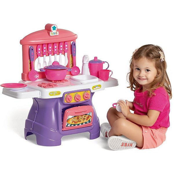 Brincando de Casinha Mini CHEF Rosa com água