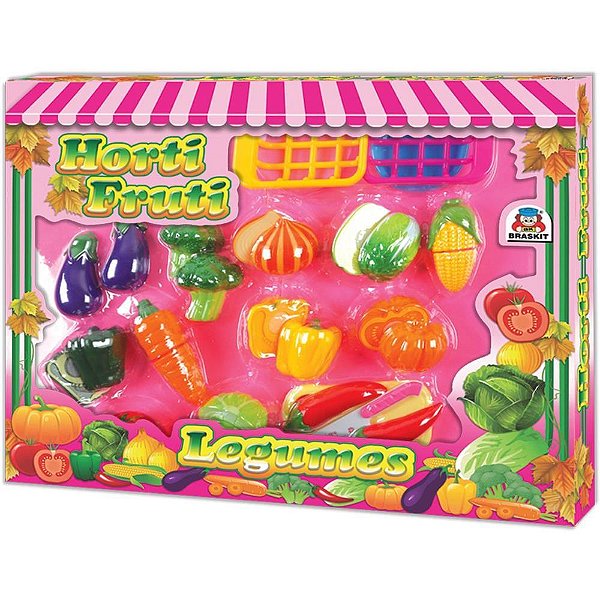 Brincando de Casinha Hortifruti Legumes com Velcro