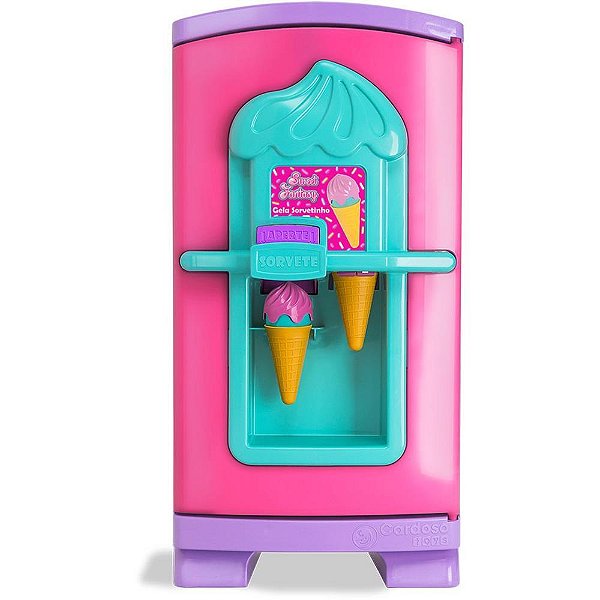 Brincando de Casinha Geladeira Gela Sorvetinho 49CM