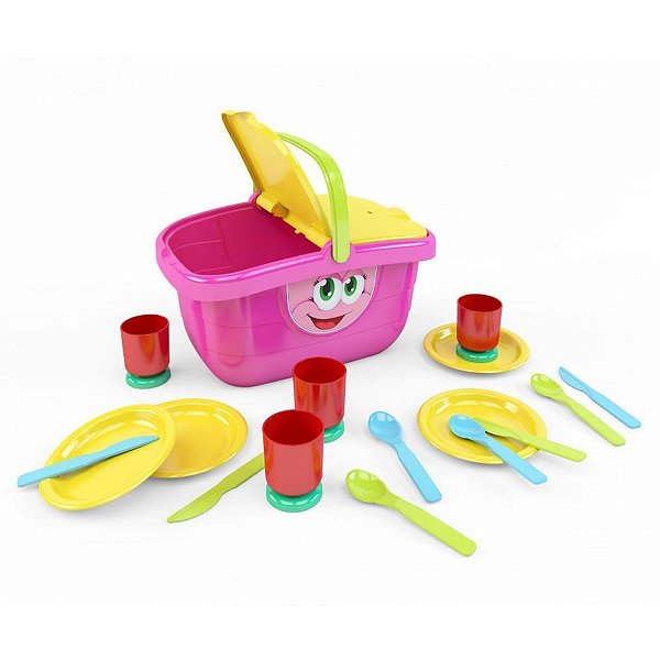 Brincando de Casinha Cesta Picnic 21 Peças