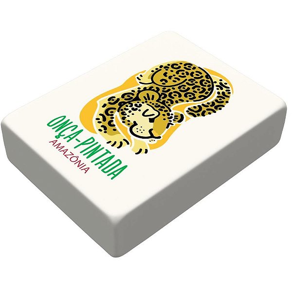 Borracha Decorada Natural Biomas do Brasil Pote com 40 Peças