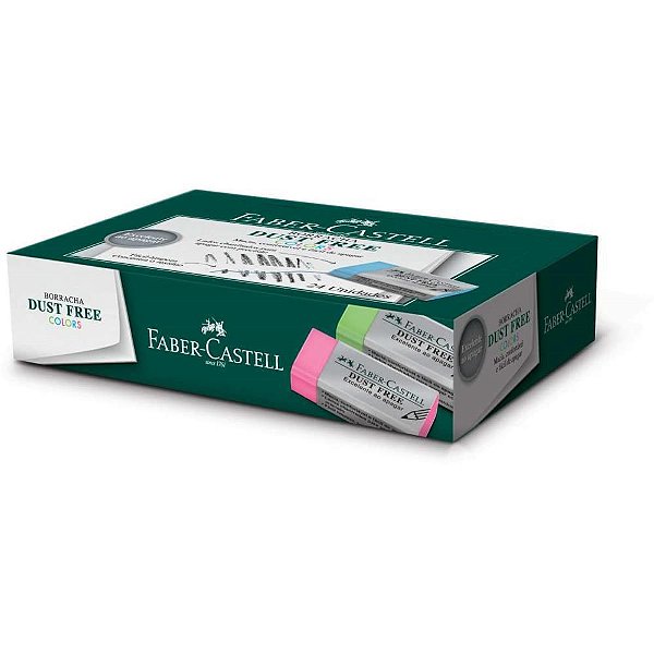 Borracha Colorida DUST Free Média 3CORES CX com 24