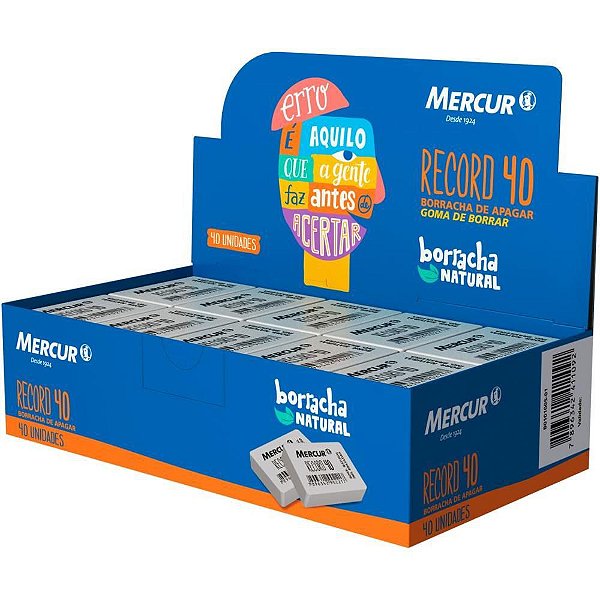 Borracha Branca 40 Record - Caixa com 40 Unidades