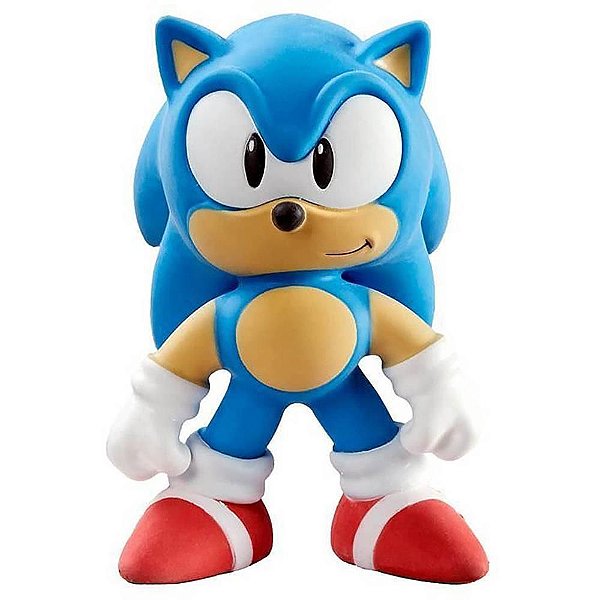 Boneco Personagem Sonic Ouriço Goo JIT ZU Estica ATÉ 3X o Tamanho