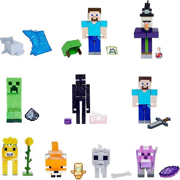 Boneco e Personagem Minecraft Vanilla FIG 8CM Sortidos