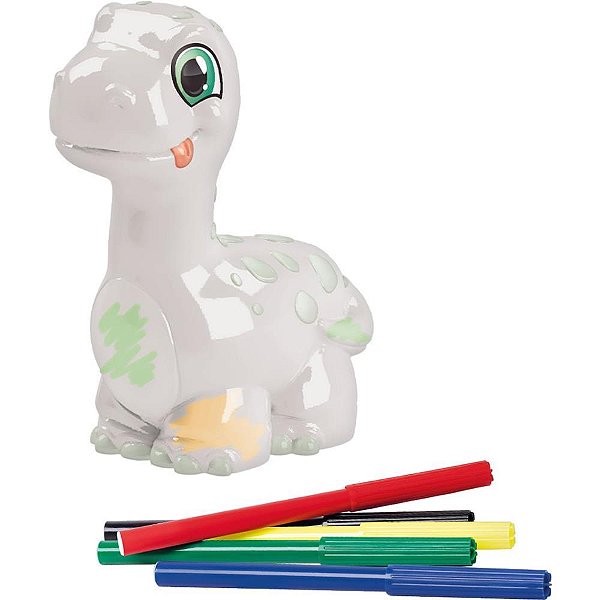 Boneco e Personagem Braqueossauro Pintura com Canetas