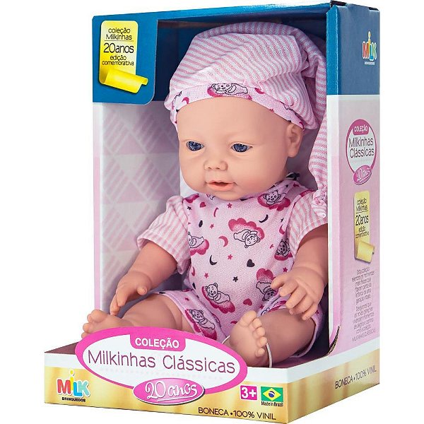 Boneca Milkinha Pijaminha 31CM