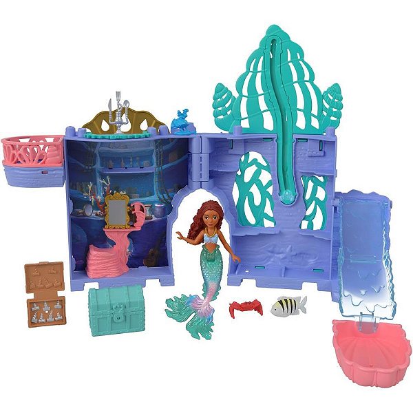 Boneca Disney LIT MERM Filme CONJ Gruta SECR
