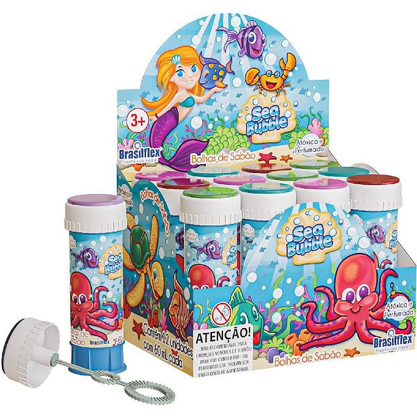 Bolha de Sabão Sea 60ML com Jogo CX com 12