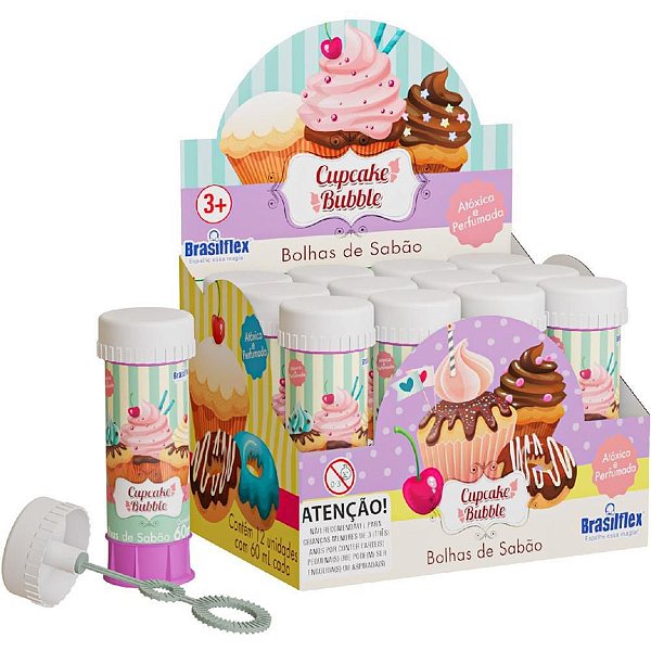 Bolha de Sabão Cupcake 60ML CX com 12