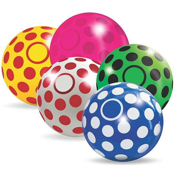 Bola de Vinil Joaninha Brilhante – Pacote com 12 Unidades