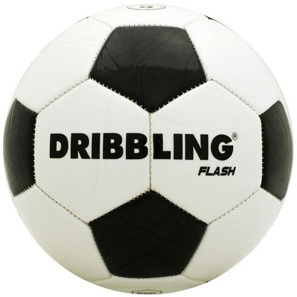 Bola de Futebol de Campo Dribbling FLASH PVC BRANCA/PRETA