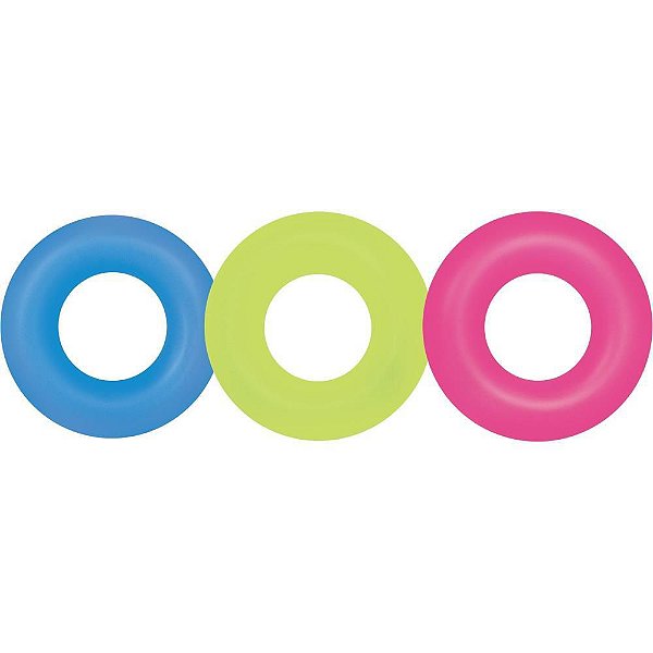 Bóia Inflável Redonda Neon 90CM com Cores Sortidas