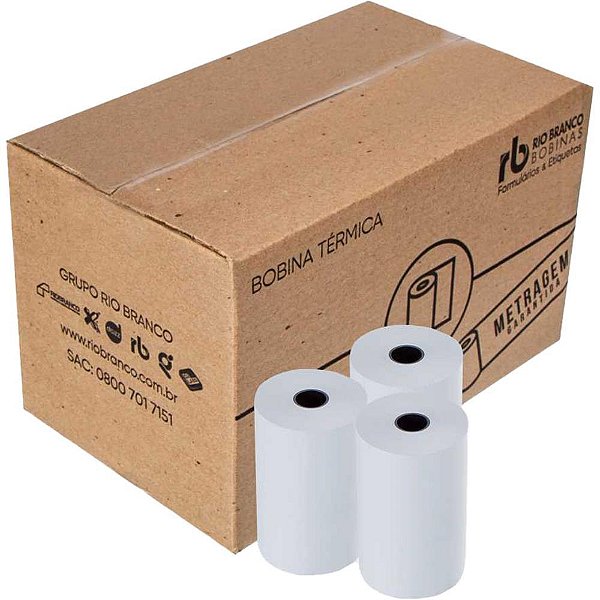 Bobina Térmica 80MM X 80M Branca 48G Caixa com 16