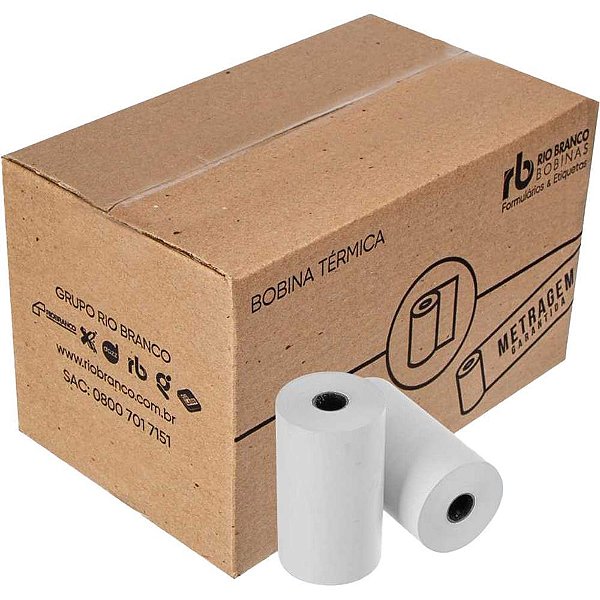 Bobina Térmica 80MM X 30M Branca 48G - Caixa com 30