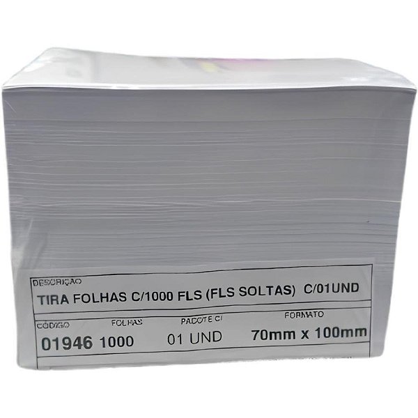 Bloco para Recado Branco 70X100 com 1000 Folhas
