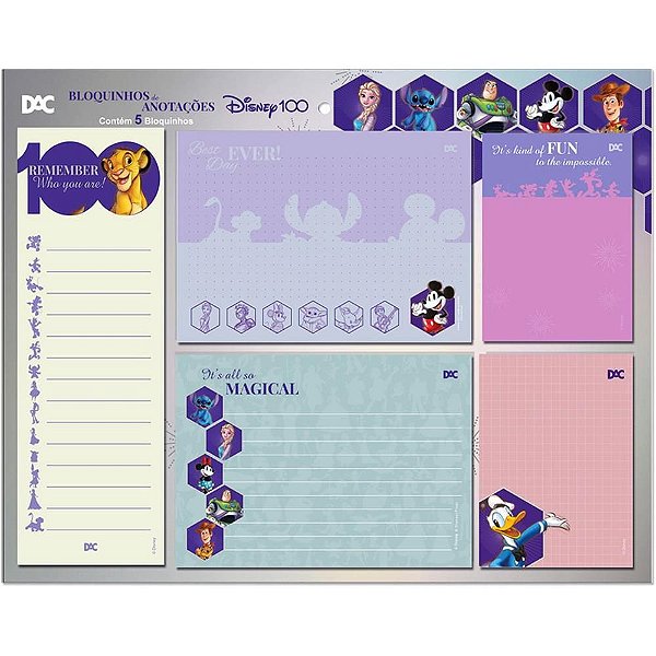 Bloco para Rascunho Mickey Anotacões Decorado