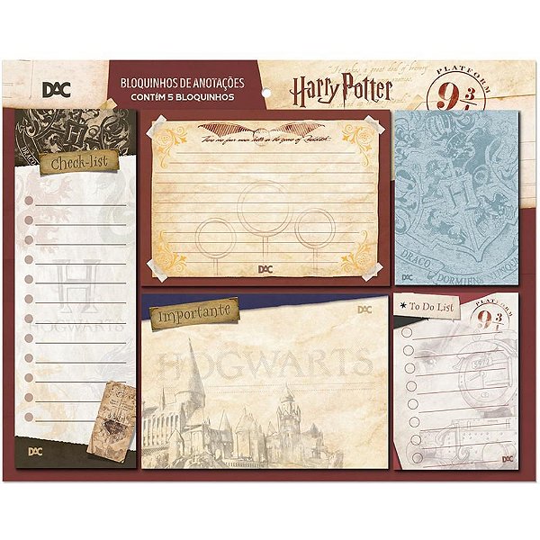 Bloco para Rascunho HARRY Potter Anotacões Decorad