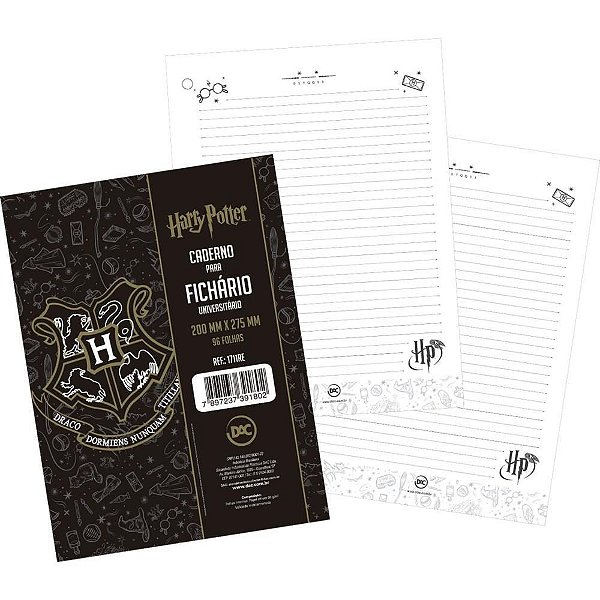 Bloco para Fichário Universitárioharry Potter 96F