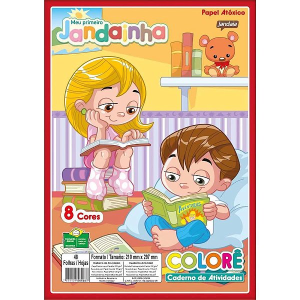 Bloco para Educação Artística Jandainha Colore A4 48 Folhas 75G