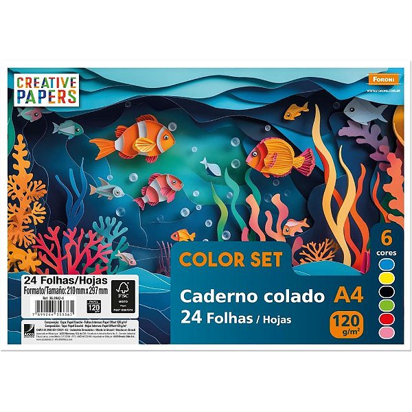 Bloco para Educação Artística Creative Papers Foroni 40 Folhas 80G