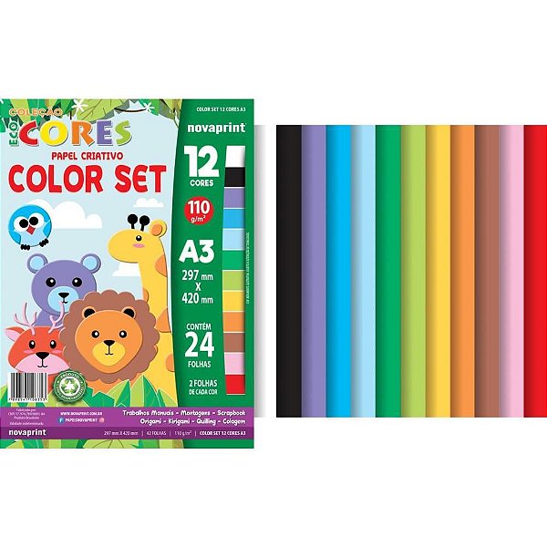 Bloco para Educação Artística Color SET A3 12COR24FL