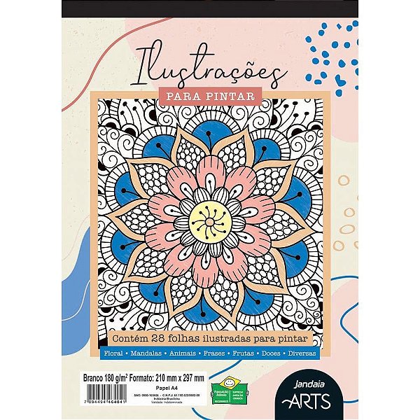 Bloco para Educação Artística ARTS Ilustração A4 180G 28 Folhas