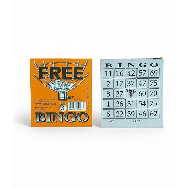 Bloco para Bingo Jornal 110X100MM 100 Folhas – Pacote com 15 Unidades
