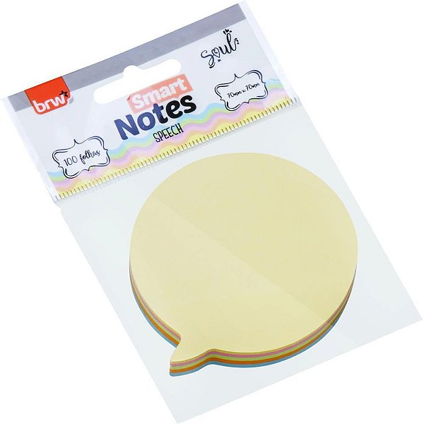 Bloco de Recado Autoadesivo SMART Notes Balão 70X70 100FLS
