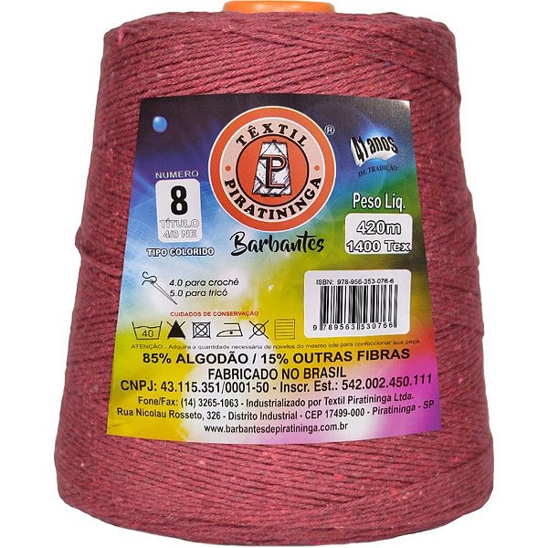 Barbante Colorido 600G 4/8 Fios 420M Bordo