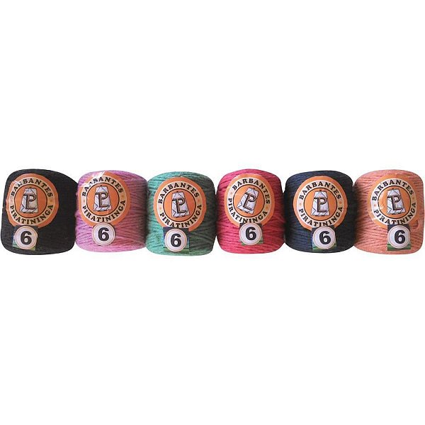 Barbante Colorido 50G 6 Fios Rolo 52M Color Pacote com 6