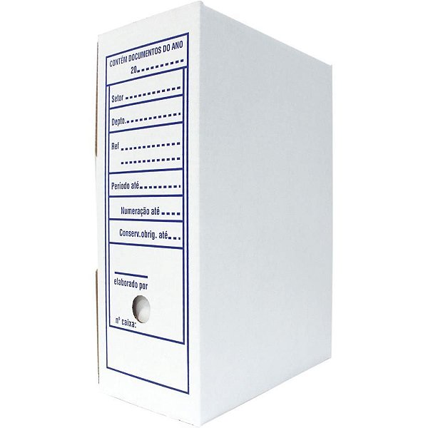 Arquivo Morto Papelão Branco 35X13,3X24,7CM 240G Pacote com 25 Unidades