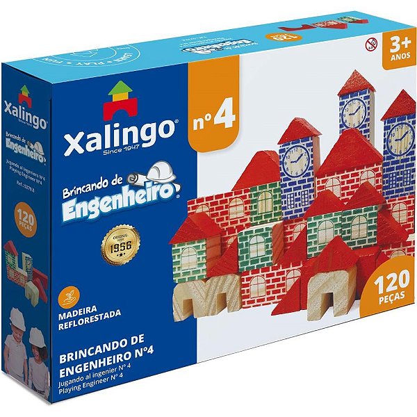 Brinquedo para Montar Brincando de Engenheiro 120 Peças