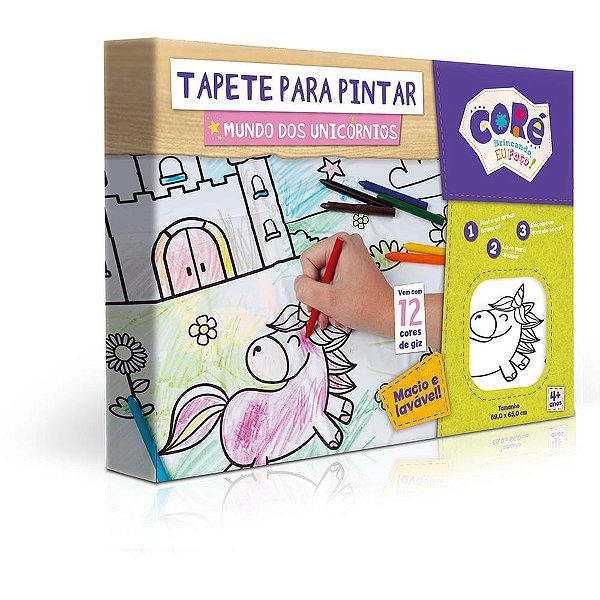 Brinquedo para Colorir Tapete para Pintar Unicórnios