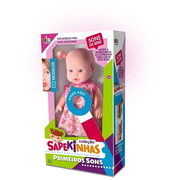 Boneca com Mecanismo Sapekinha Primeiros SONS