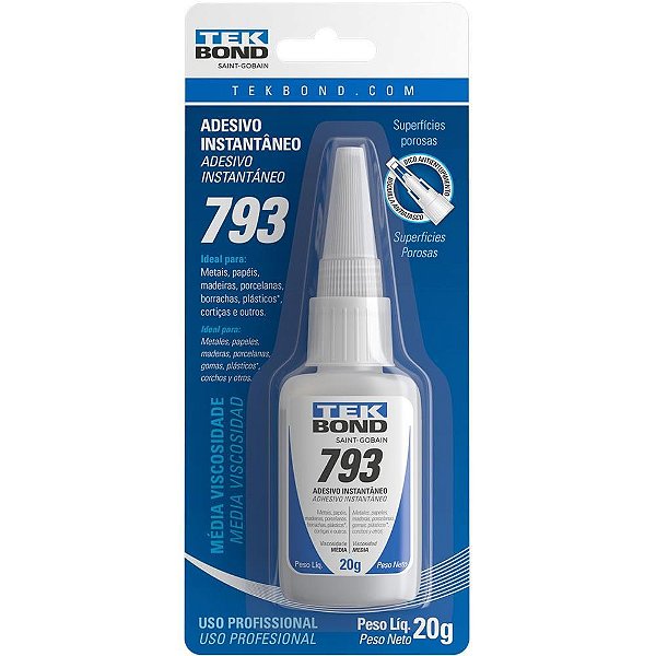 Cola Adesivo Instantâneo 793 20G