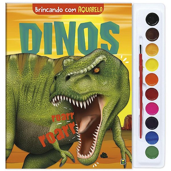 Livro Aquarela Dinos 27X28CM 16 Páginas