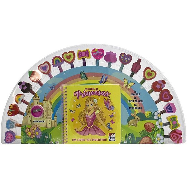 Livro Brinquedo Ilustrado KIT Divertido Princesas